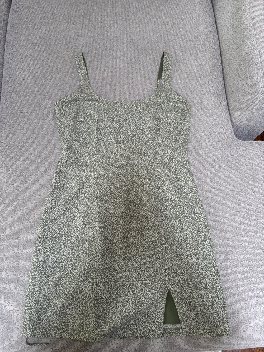 Abercrombie & Fitch Olive Green Floral Slip Dress
